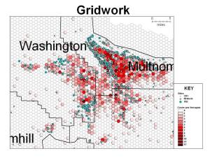 Portland_Gridwork1_hexagons-cases Hexagonal Grid Production applied to an Areal Analysis of Chemical Exposure Risk