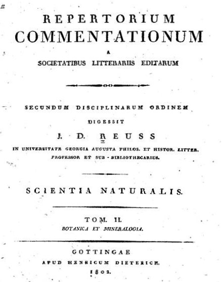1802_Anncmt_0tp_Repertorium-commentationum-a-societatibus-litterariis-editarumV2_forHypericum_JeremiasDavidReusseditor