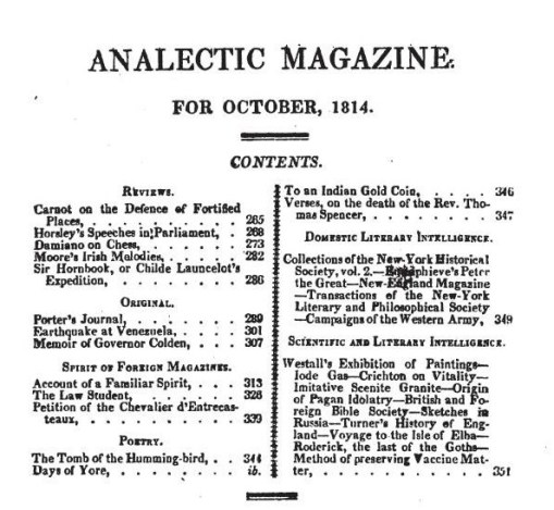 AnalecticMagazine_1814_v4_October1814_toc