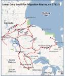 Lower Cree Small Pox Migration Routes&nbsp;1781-5