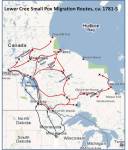 Lower Cree Small Pox Migration Routes&nbsp;1781-5