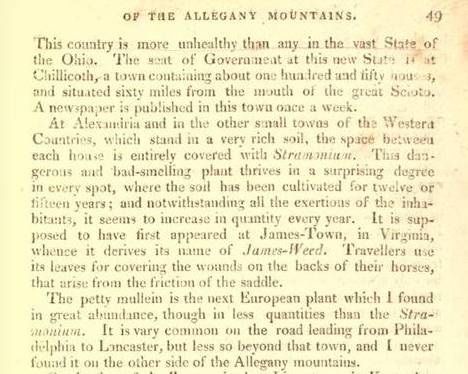 Michaux_TravelstotheWestoftheAlleghenyMtns_1805_p49_Daturauses