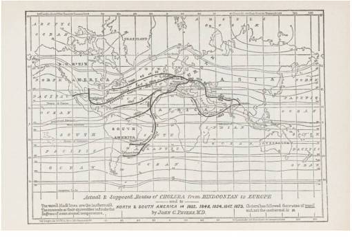 Cholera_1832to1873_JCPeters_Hindoostan-to-Europe