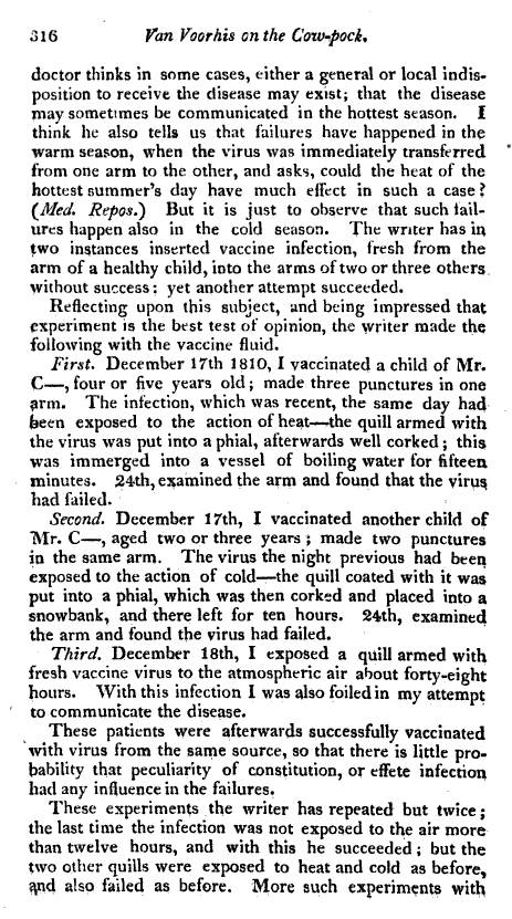 DrIsaacIVanVoorhis_Fishkill_CowpoxInoculationinFishkill_1811_MedRepos-MarApr1812_p316_