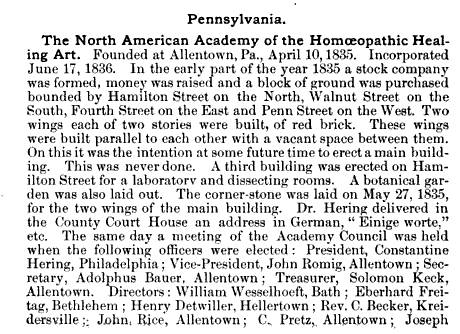 Homeopathy_HistoryofAllentownAcademy_fromtheBibliography_p476