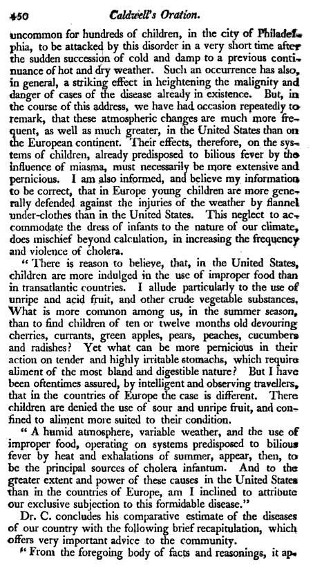 CharlesCaldwell_AnOrationonEndemicDiseases_BkReview_MedRep_1802_p450