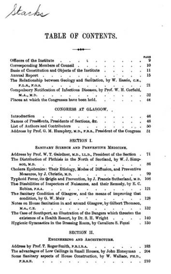 1883-4_TransSanitaryInstituteofGrtBrit_v5_CongressatGlasgow_toc1