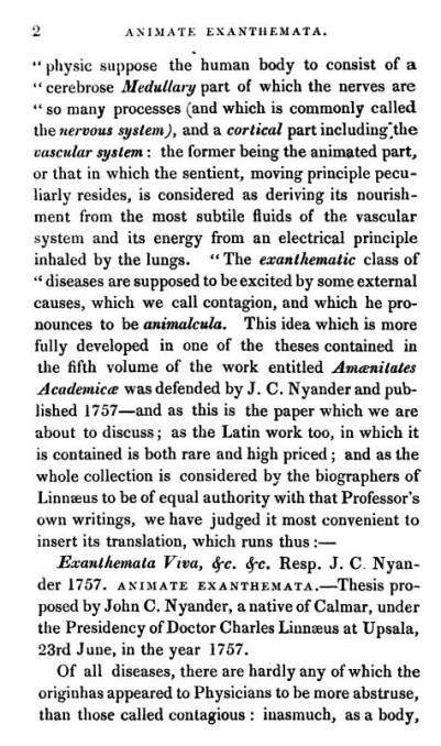 AdamNeale_1831_TheTruthofLinnaeanDoctrine_AnimalContagions_2_Ch1_p2_IntroAnimatePathology