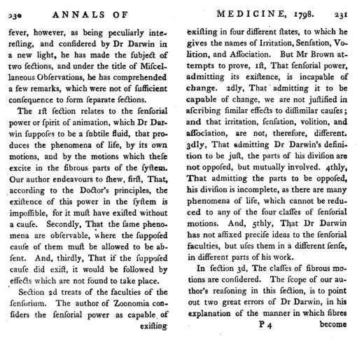 AnnalsofMedicine_1798_ObservationsoftheZoonomia-byThomasBrown_BookReview_230-1