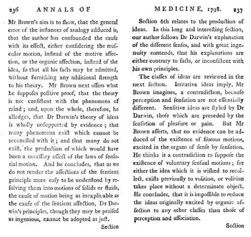 AnnalsofMedicine_1798_ObservationsoftheZoonomia-byThomasBrown_BookReview_236-7