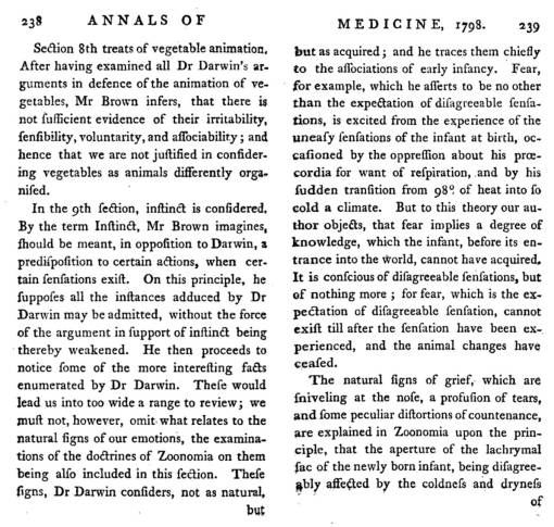 AnnalsofMedicine_1798_ObservationsoftheZoonomia-byThomasBrown_BookReview_238-9