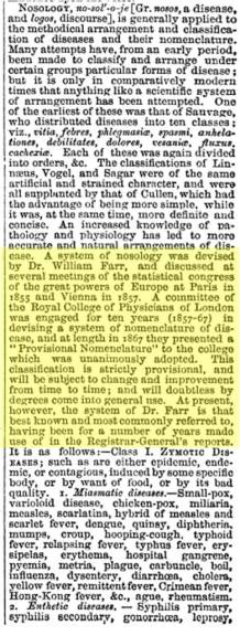 BeetonsMedicalDictionary_DefinitionforNosology_p237_highlighted
