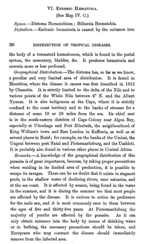 Felkin_1889_TropicalDiseases_29-30_EndemicHematuria