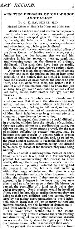 SanitaryRecord_January1-1876_AretheDiseasesofChildhoodAvoidable_p3b