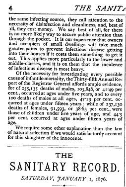 SanitaryRecord_January1-1876_AretheDiseasesofChildhoodAvoidable_p4a